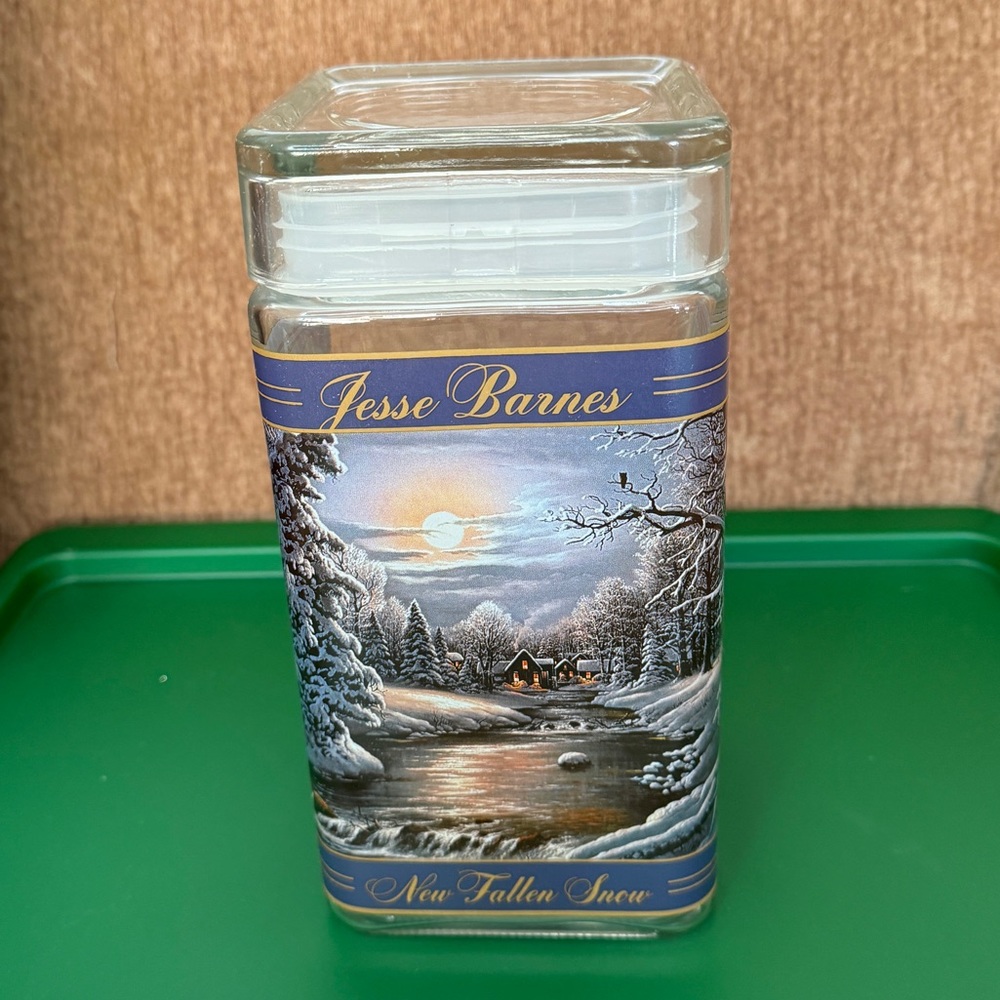 Jesse Barnes Glass Container Jar